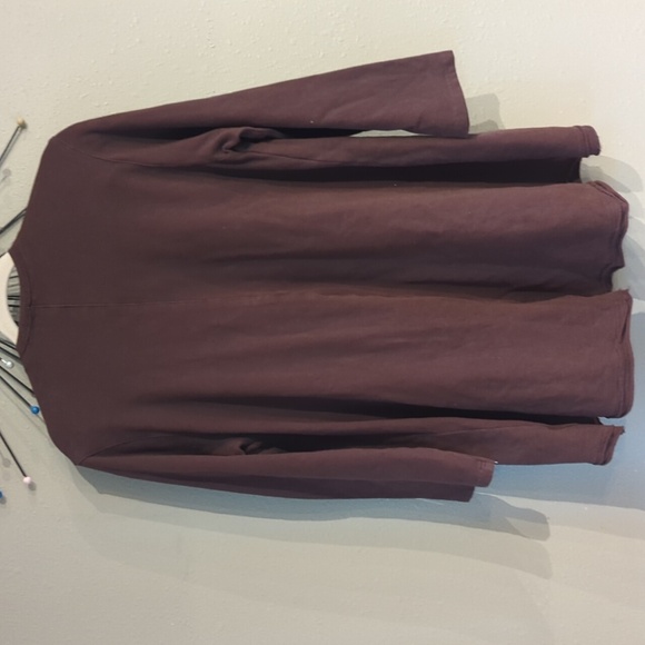 Kleen Brown Button Down Top Cotton Pockets Breathable Lagenlook Small Minimalist - Picture 11 of 13